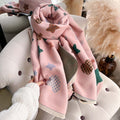 Doppelseitiger Schal mit Herzmuster – 185×65 cm | LuxeStyle