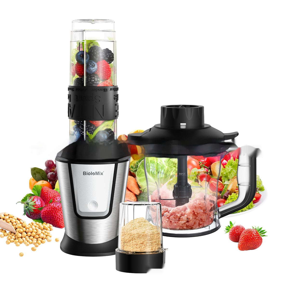 Multifunktionaler Mixer, Entsafter & Grinder – Bild 6 | LuxeStyle