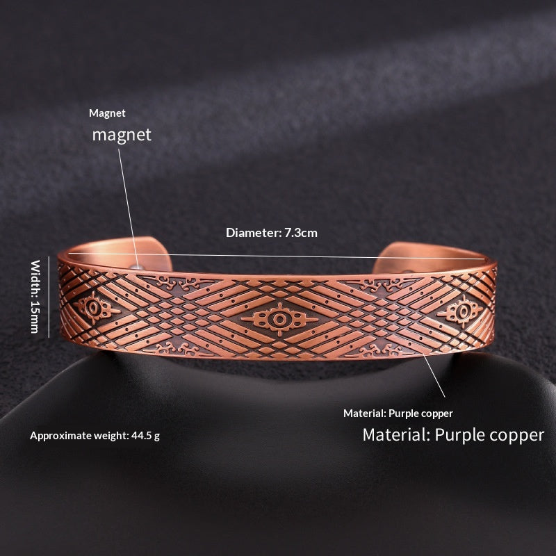 Magnetarmband aus rotem Kupfer – Bild 2 | LuxeStyle