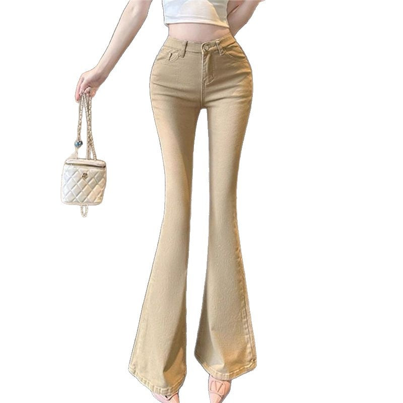 High-Rise Slightly Flared Denim Jeans