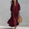 Elegantes A-Linien Maxikleid mit Puffärmeln – Bild 4 | LuxeStyle