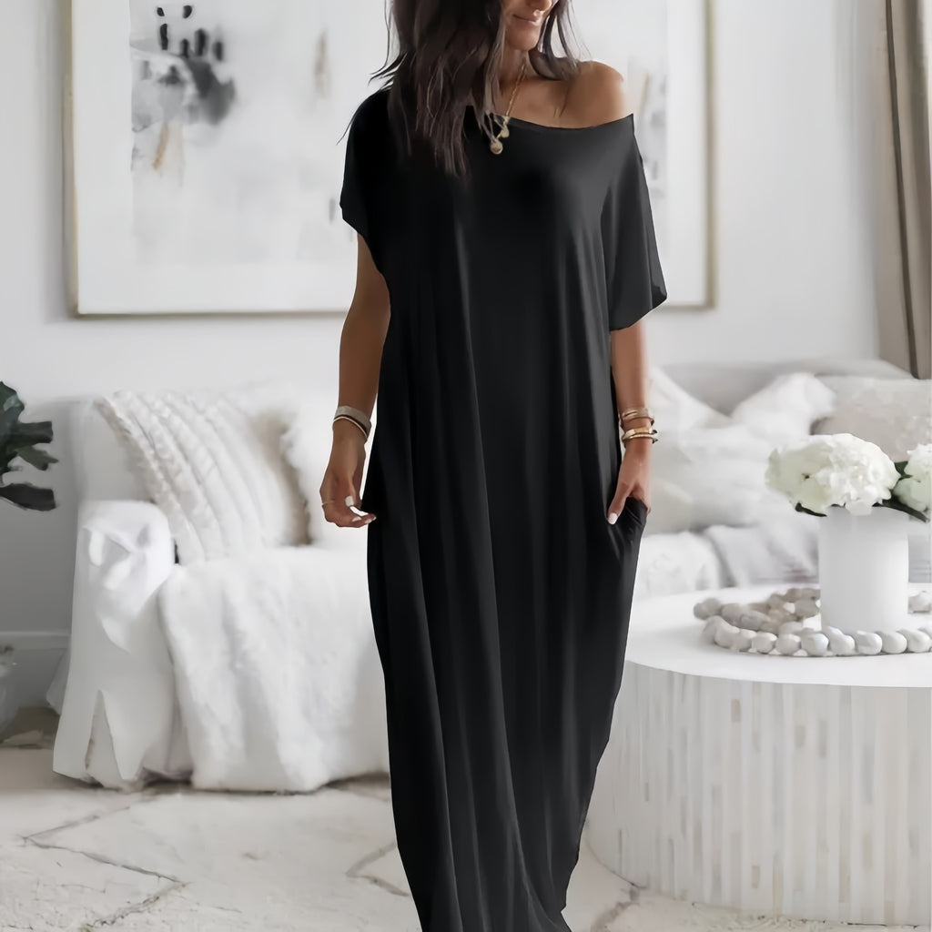 Elegantes Maxikleid mit kurzen Ärmeln – Bild 17 | LuxeStyle