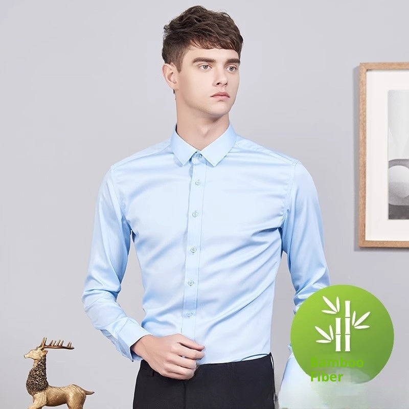 Bambusfaser Stretch Businesshemd für Herren | LuxeStyle