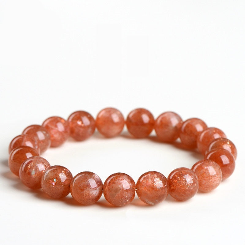 Armband Goldener Sonnenstein Orange-Rot