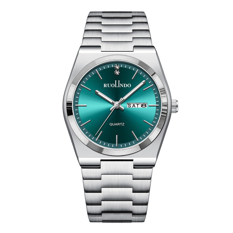 Dünne Herrenarmbanduhr mit Schmetterlingsverschluss