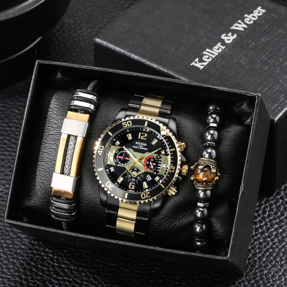 Quarz-Armbanduhr mit Weltzeit-Display | LuxeStyle