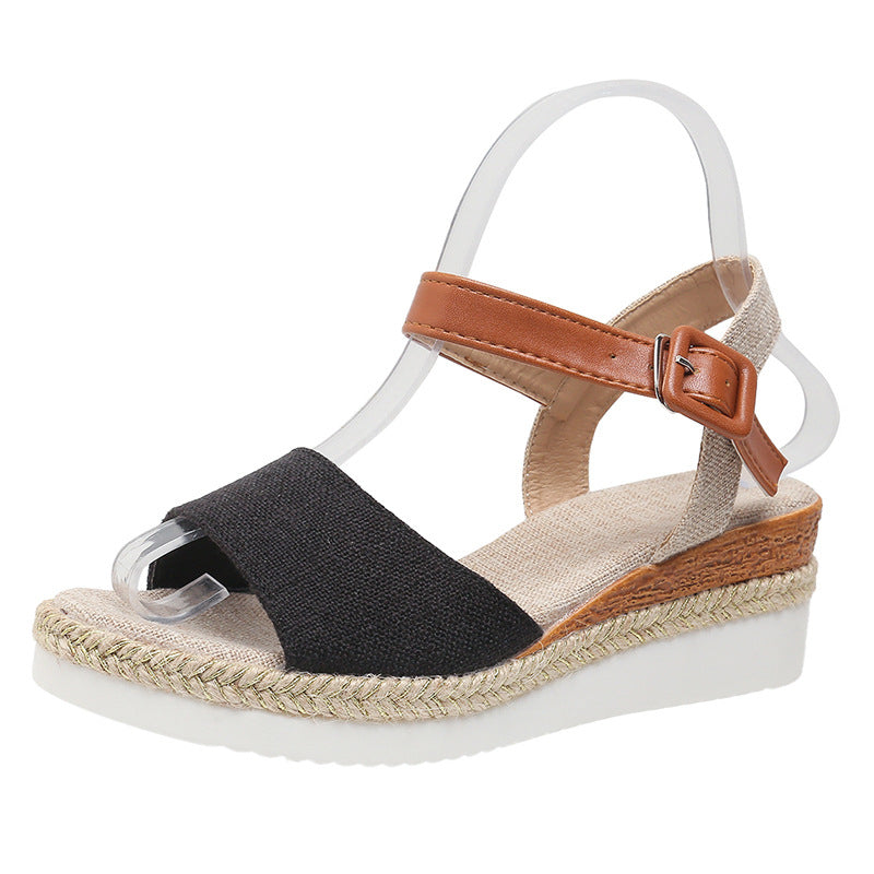Keile Sandalen mit Knöchelriemen – Bild 5 | LuxeStyle