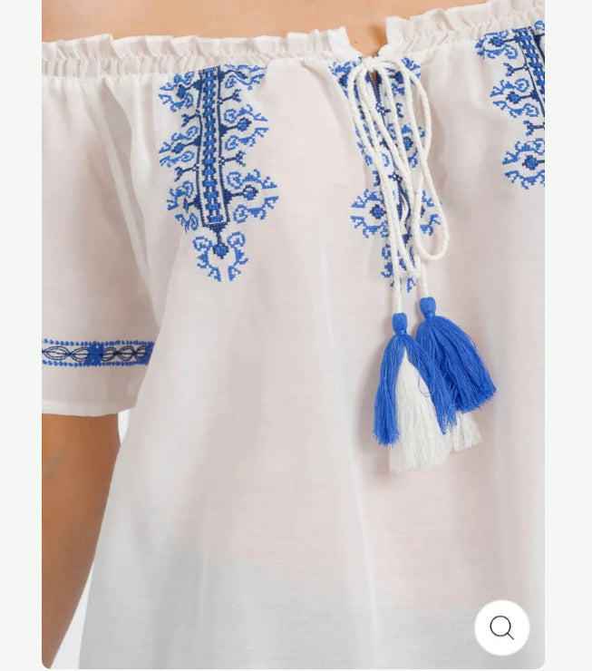 Polyester-Bluse mit 3D-Muster