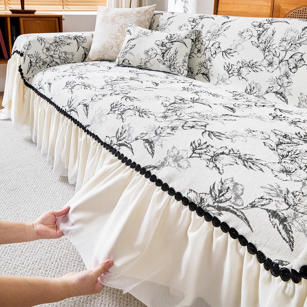 Sofa-Abdeckung mit Blumenmuster