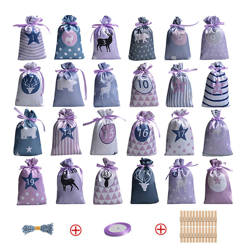 Adventskalender-Set aus Satin-Geschenkbeutel – Bild 5 | LuxeStyle