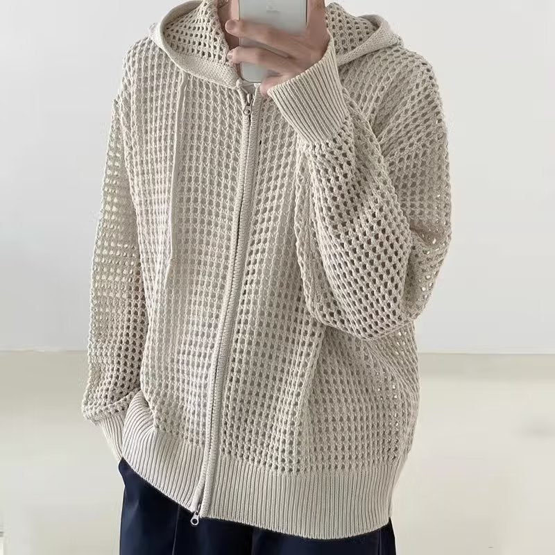 Kapuzen-Strickpullover für Herren