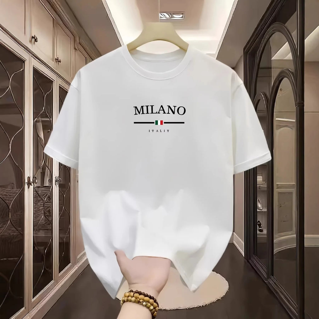 Vintage T-Shirt mit Rundhals und kurzen Ärmeln