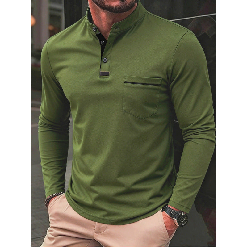 Slim Fit Poloshirt mit langen Ärmeln – Bild 10 | LuxeStyle