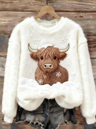 Langarm-Shirt mit Schneemann-Design