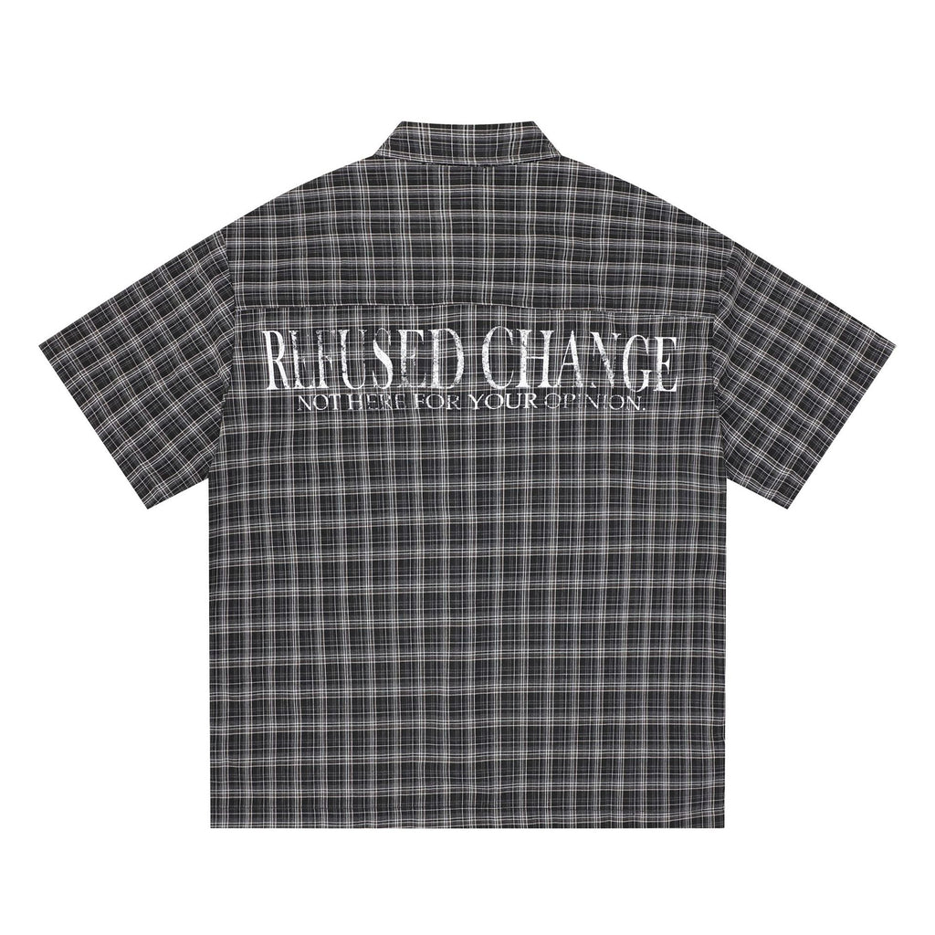Retro Color-Block Patchwork Plaid Hemd