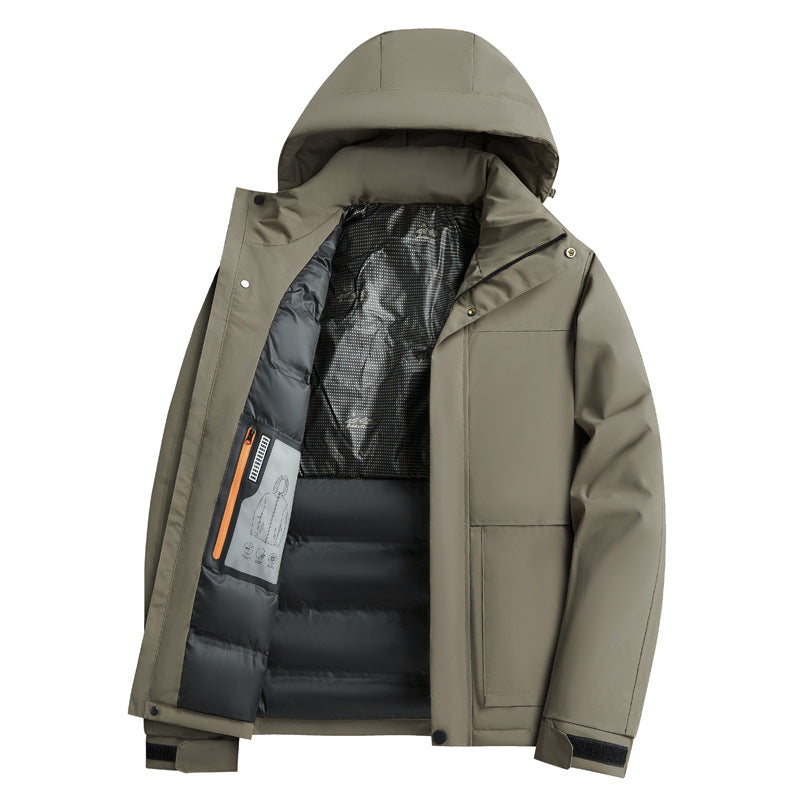 Gefütterte Wander- und Freizeitjacke für Herren