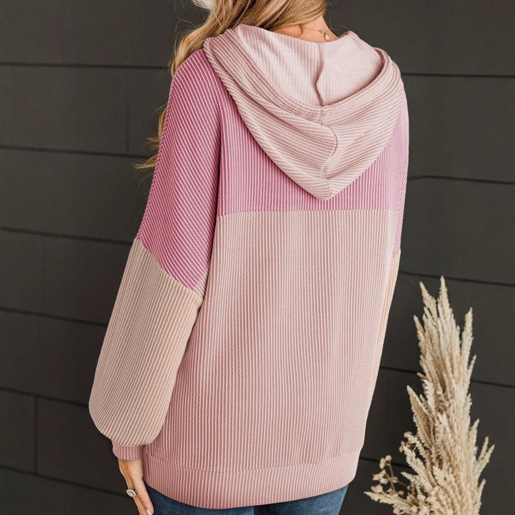 Kapuzenpullover mit Farbblock-Design – Bild 4 | LuxeStyle