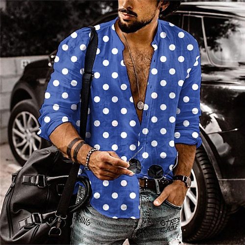 Lässiges 3D-Punktmuster Langarm-Shirt – Bild 18 | LuxeStyle