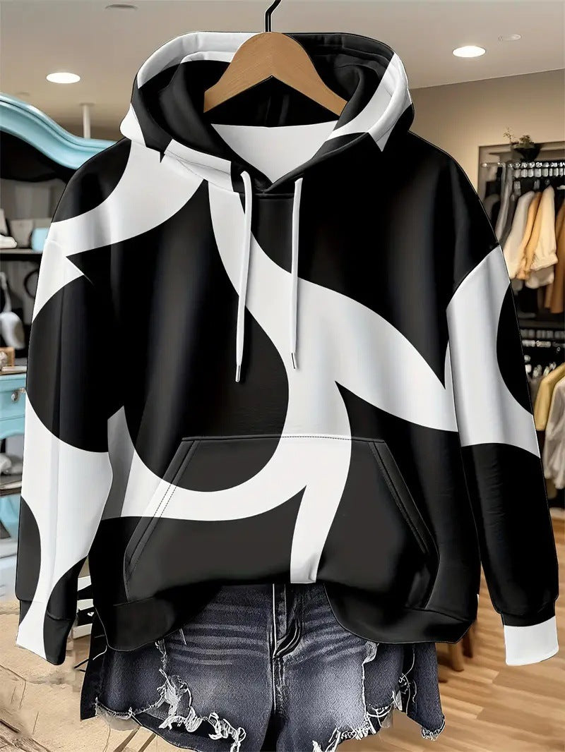 Kapuzenpullover mit 3D-Print für Damen