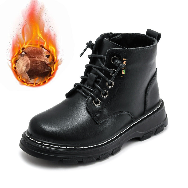 Weiche Leder-Cotton-Boots für Kinder