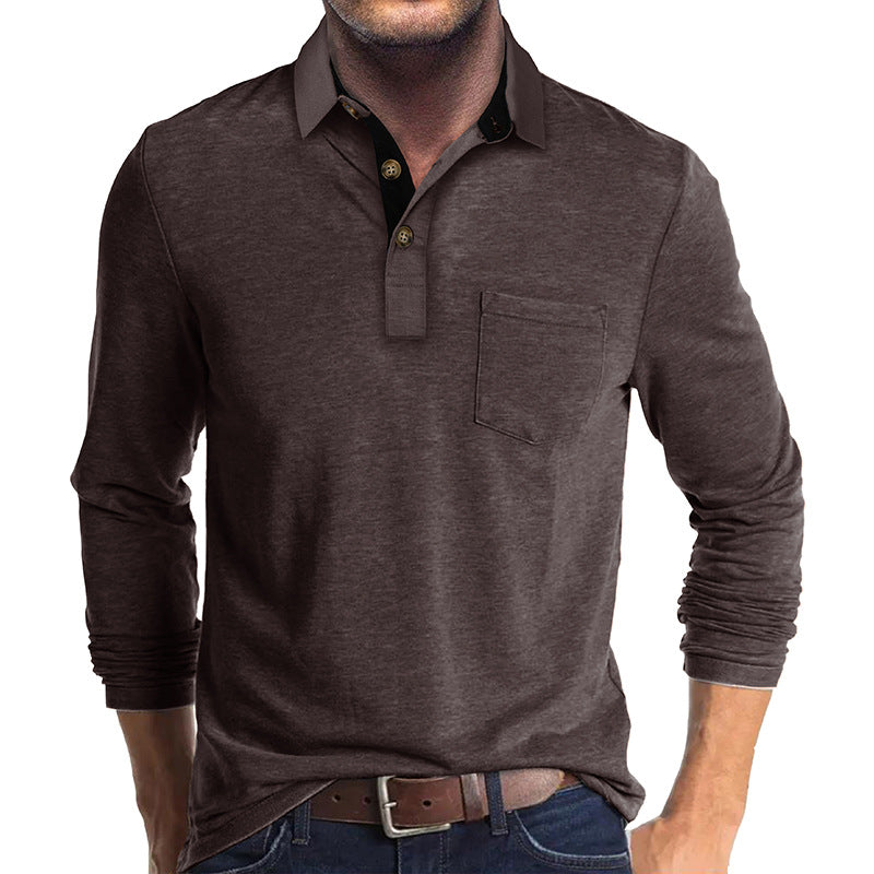 Langarm-Shirt mit Revers für Herren – Bild 7 | LuxeStyle