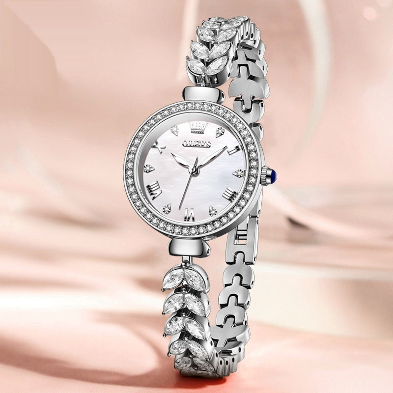 Elegante Quarz-Armbanduhr für Damen