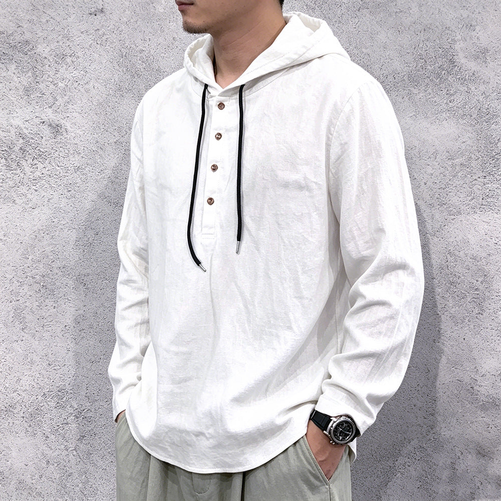 Herren Langarmshirt mit Kapuze – Bild 6 | LuxeStyle