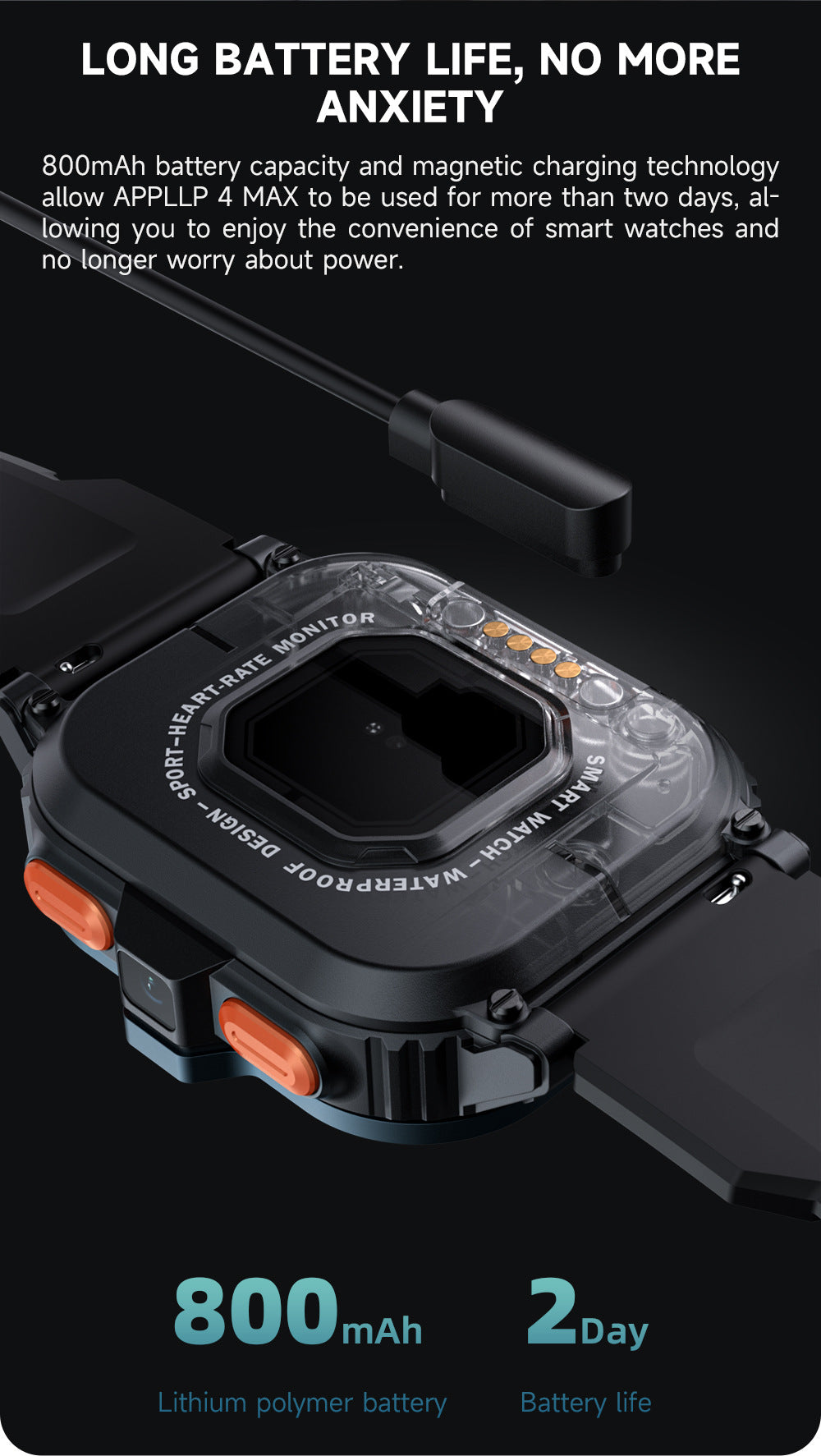 Smartwatch mit 2‑Zoll‑Display und Silikonarmband – Bild 11 | LuxeStyle