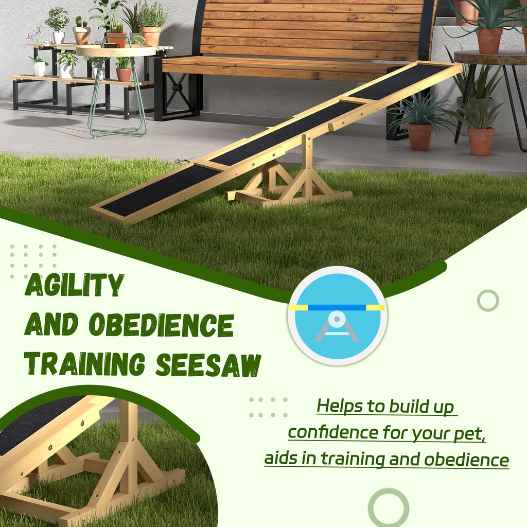 Hund Agility Wippe aus Holz, Gelb