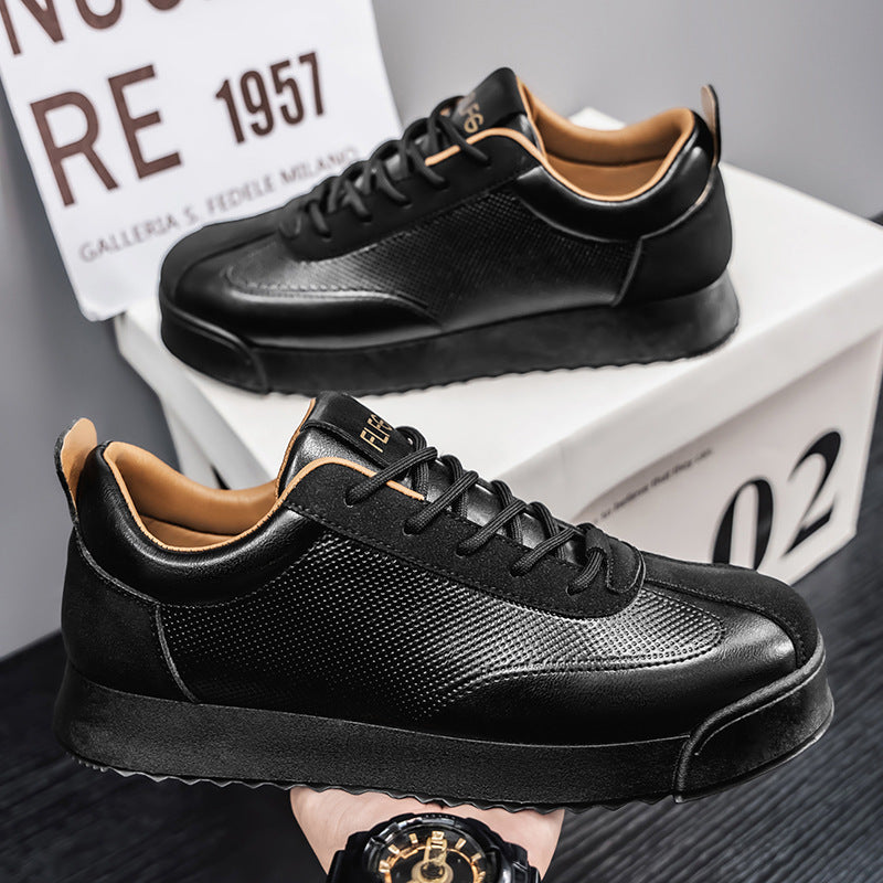 Schwarze Business Casual Lederschuhe