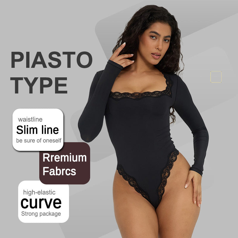 Sexy Lace Slim-Fit Yoga Jumpsuit