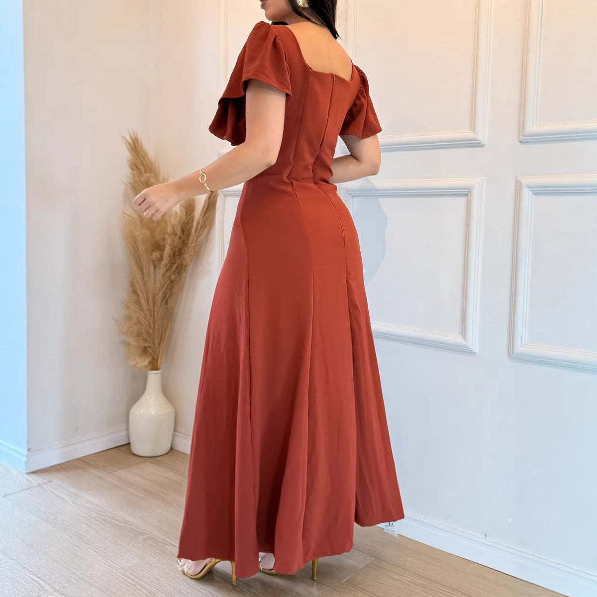 Blumenrosa-Linienkleid – Bild 6 | LuxeStyle