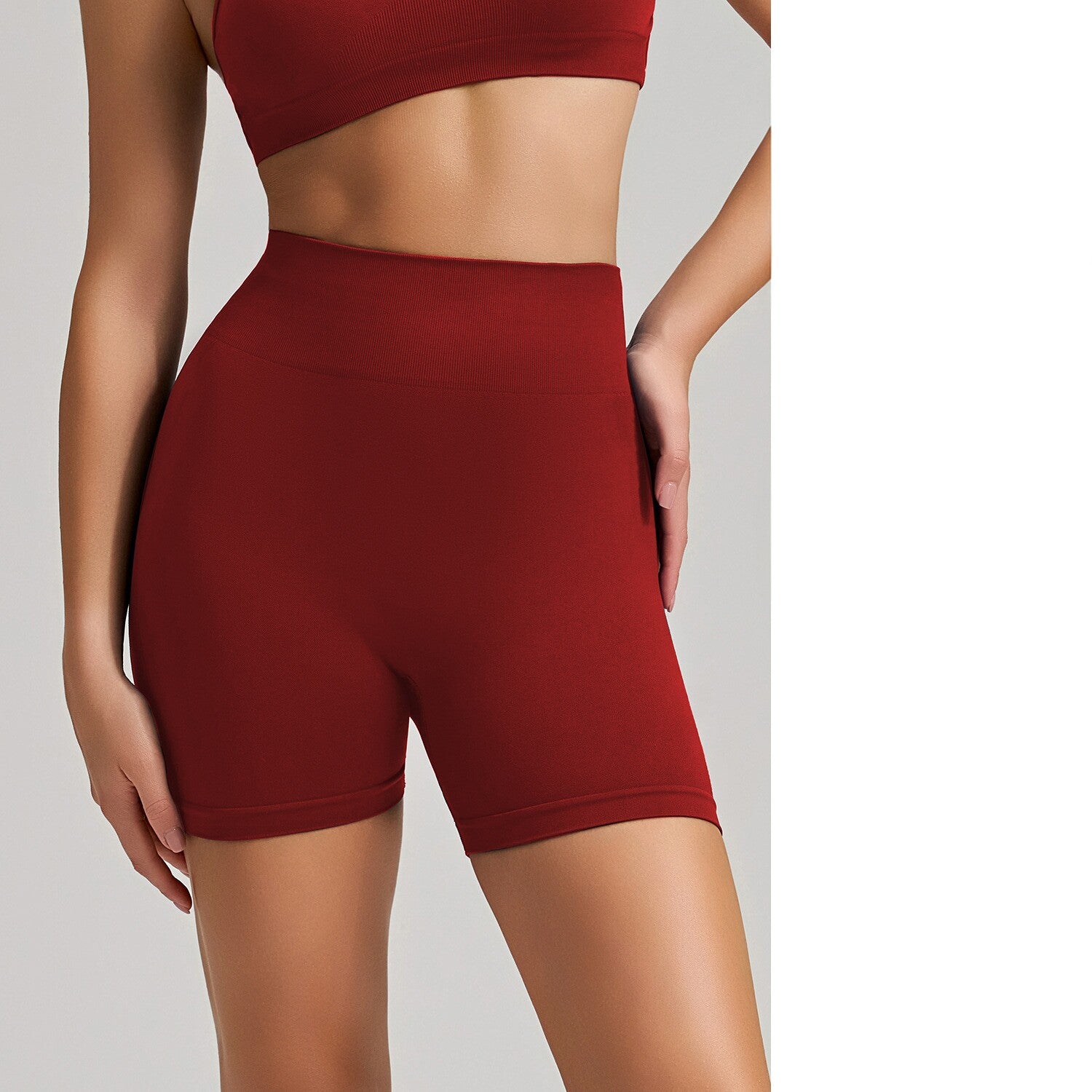 High-Waist Yoga Shorts mit Bauchkontrolle