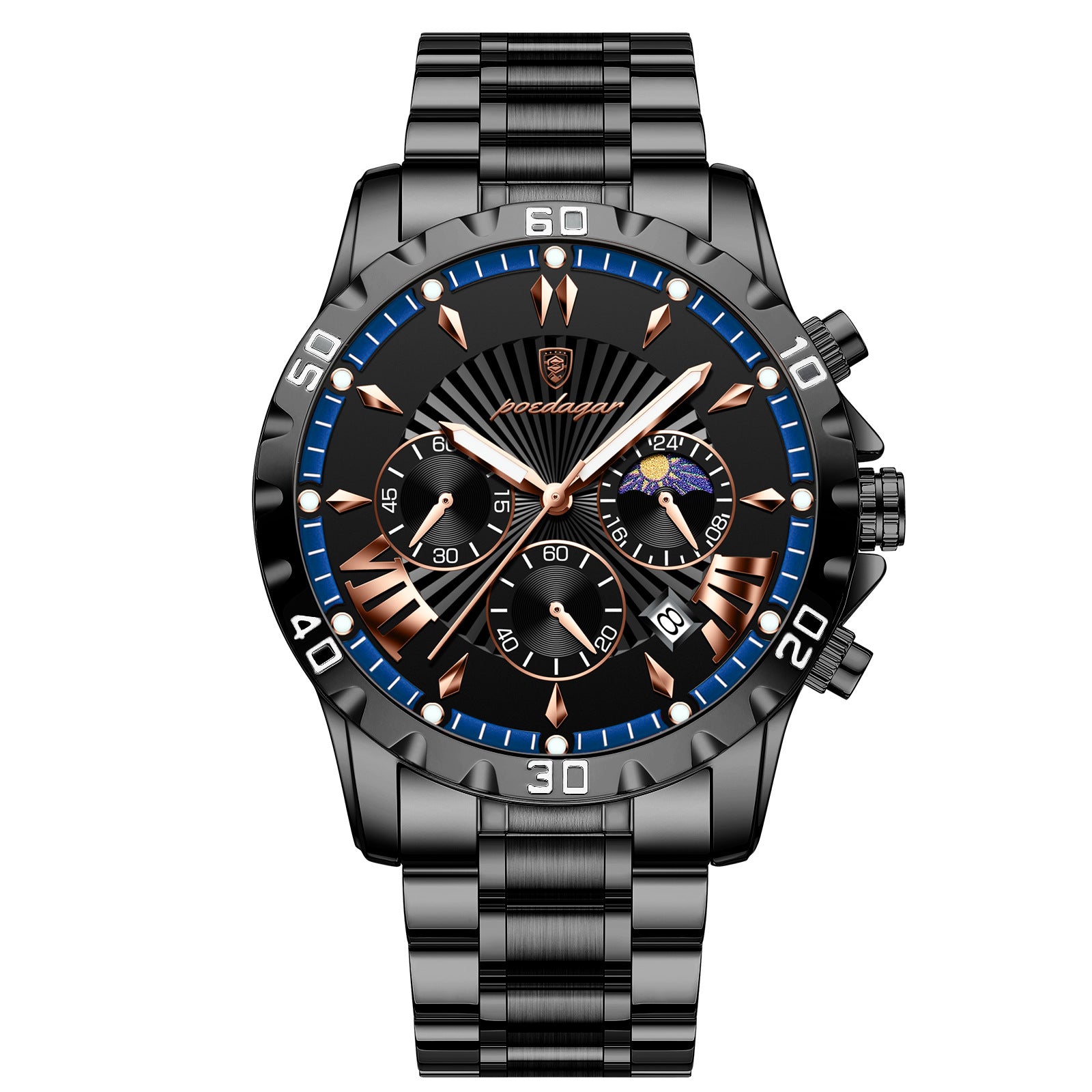 Mondphasen-Armbanduhr für Herren