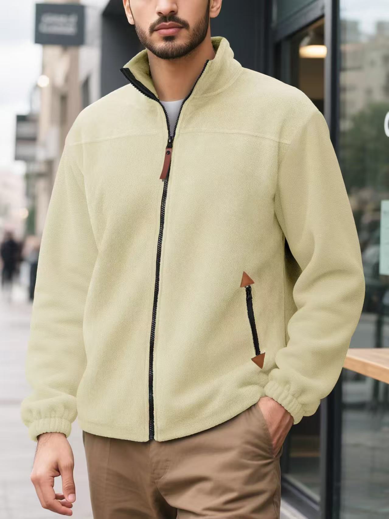 Herren Fleece-Thermo-Hoodie mit Reissverschluss