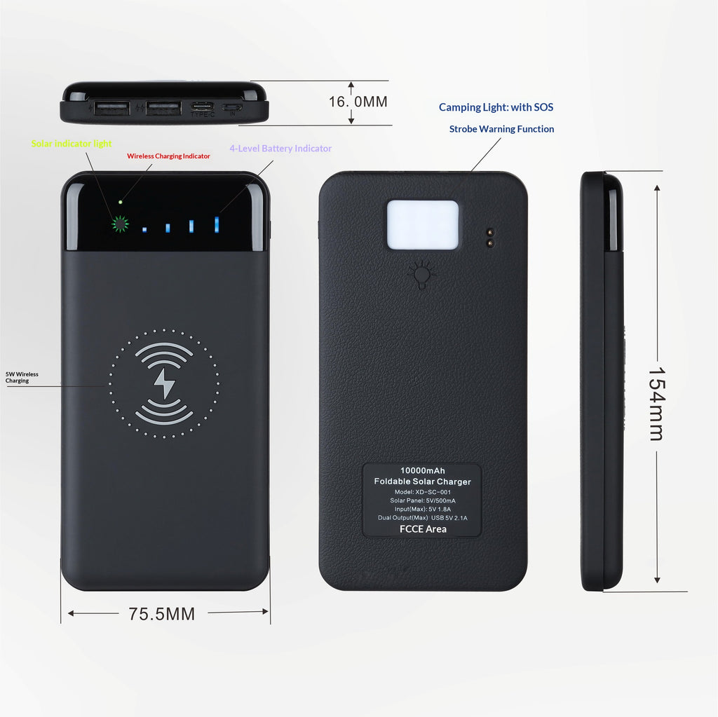 Faltbare Outdoor Powerbank 10'000 mAh