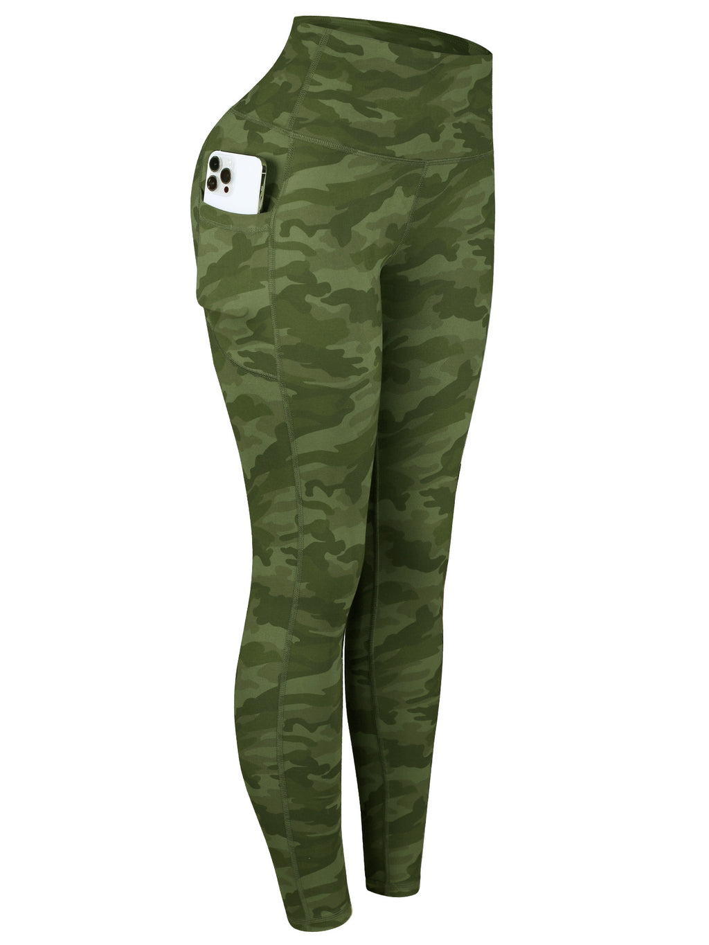 Lange Yoga- und Laufhose mit Seitenfächern