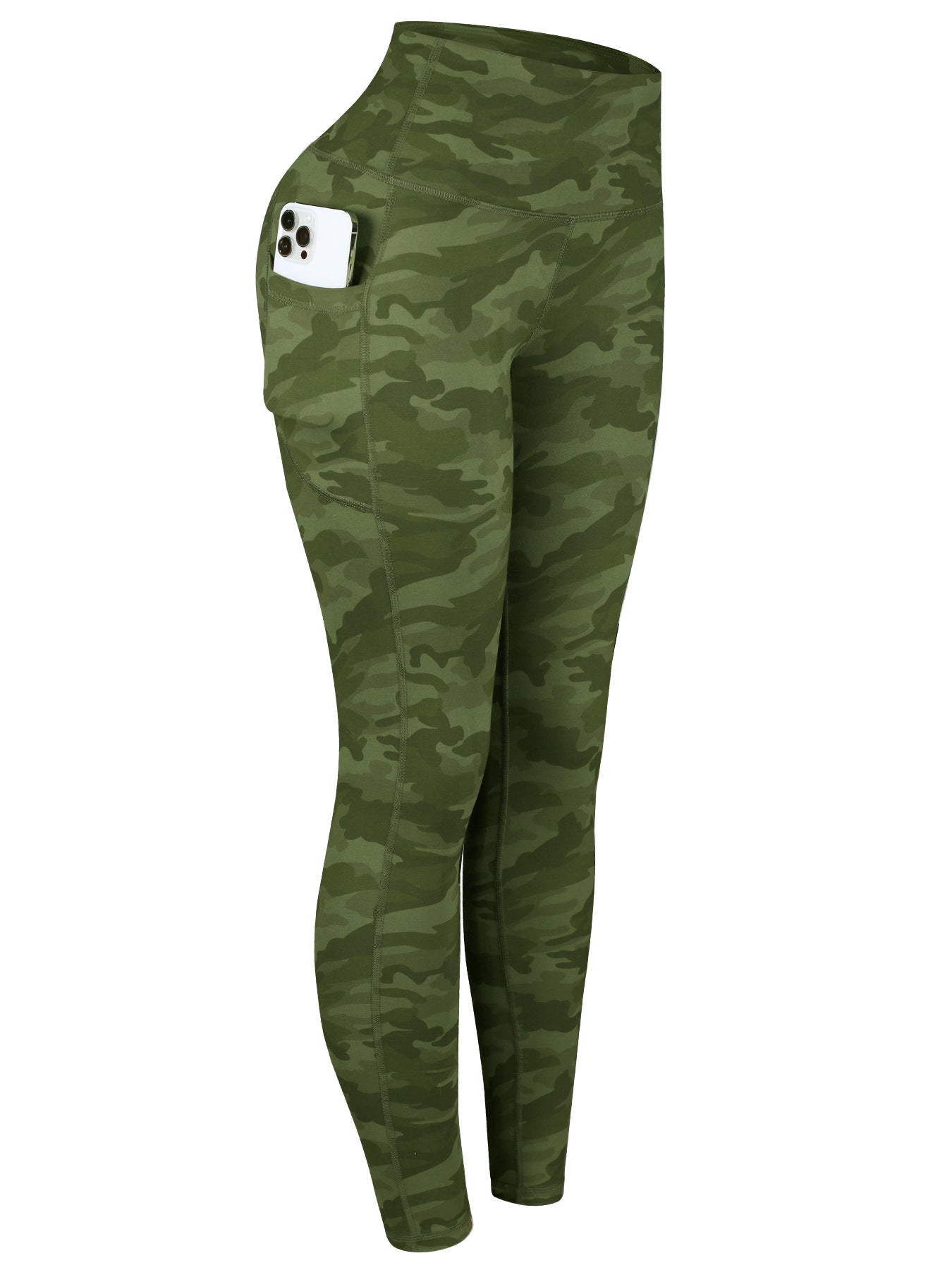Lange Yoga- und Laufhose mit Seitenfächern