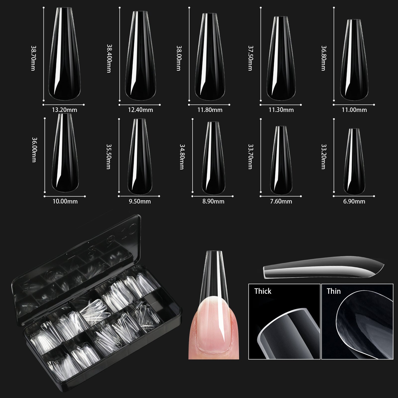 Transparente Nagel-Tips