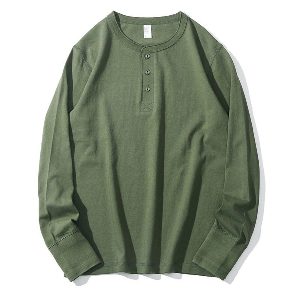 American Henry Langarmshirt mit Stehkragen