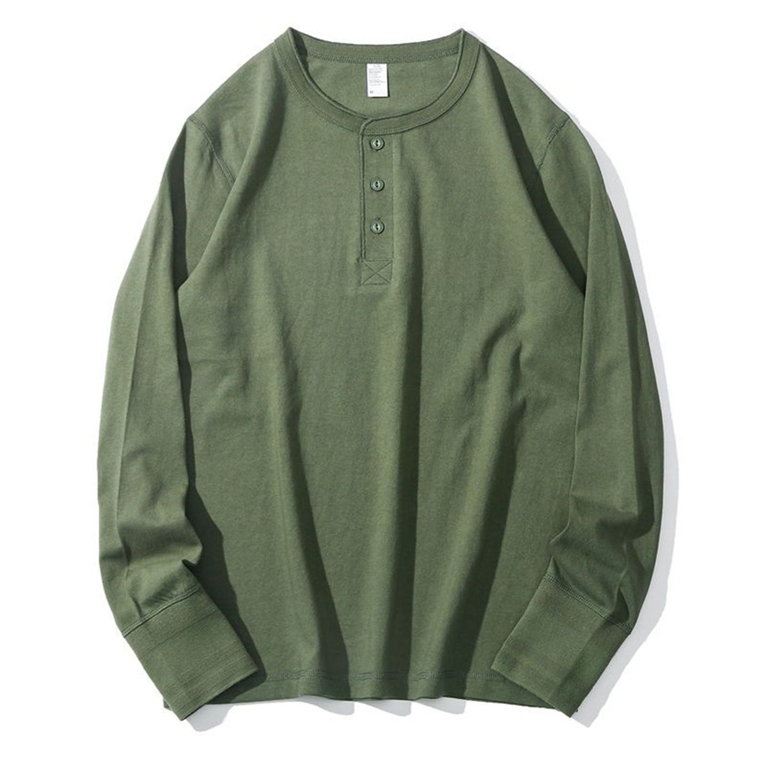 American Henry Langarmshirt mit Stehkragen