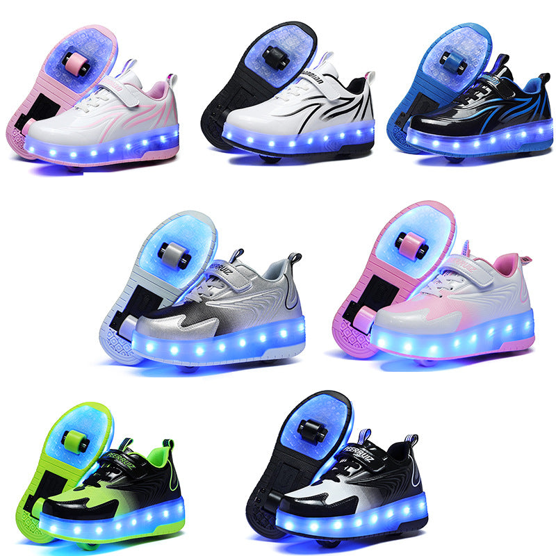 LED-Rollschuhe für Kinder, aufladbar – Bild 2 | LuxeStyle
