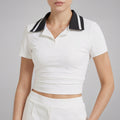 Sportlich-legeres T-Shirt mit Knopfleiste
