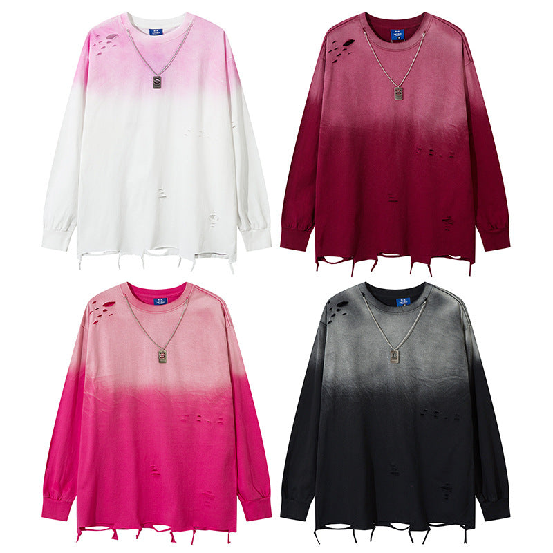 Langarm-Shirt mit Farbverlauf – Bild 3 | LuxeStyle