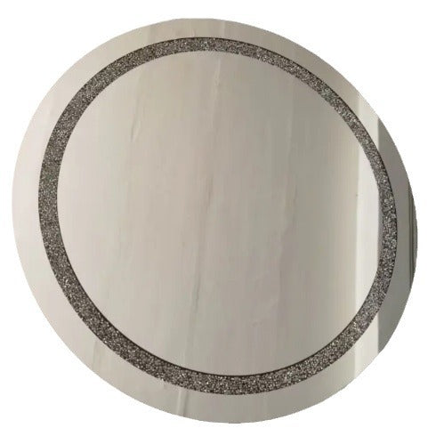 Runder Wandspiegel mit Diamant-Effekt, 30 cm