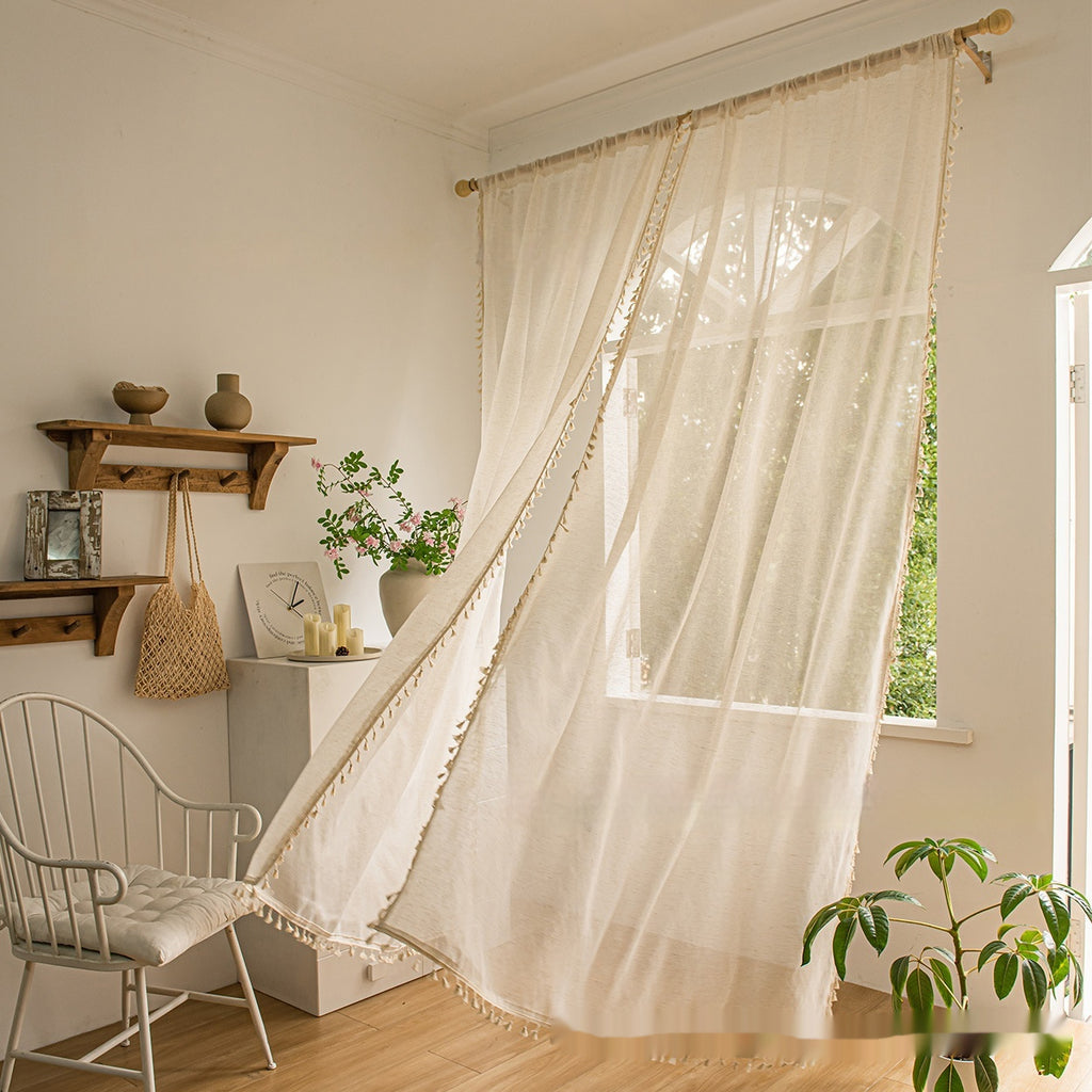 Boho-Tüllvorhang