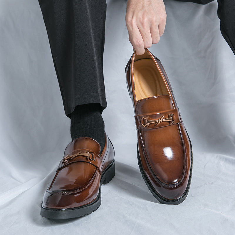 Herrenschuhe aus weichem Leder mit Glanz-Finish