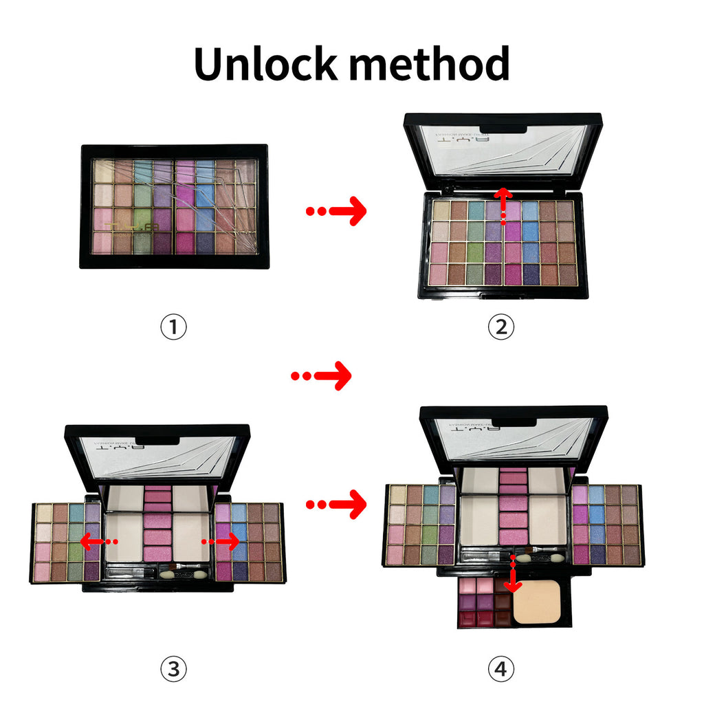 Lidschatten-Set mit 46 schimmernden Farben – Bild 3 | LuxeStyle