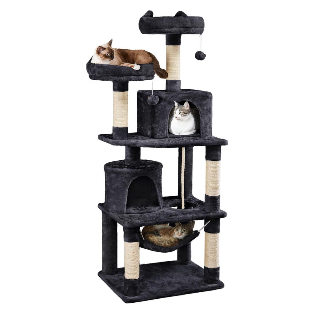 Vertikaler Katzenbaum mit integriertem Bett