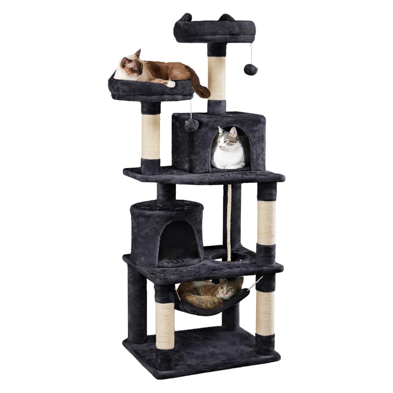 Vertikaler Katzenbaum mit integriertem Bett